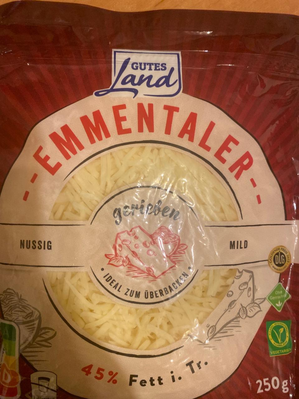 Фото - Emmentaler Gerieben 45% Gutes Land