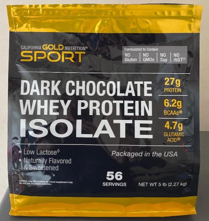 Фото - Whey protein isolate dark chocolate California gold nutrition