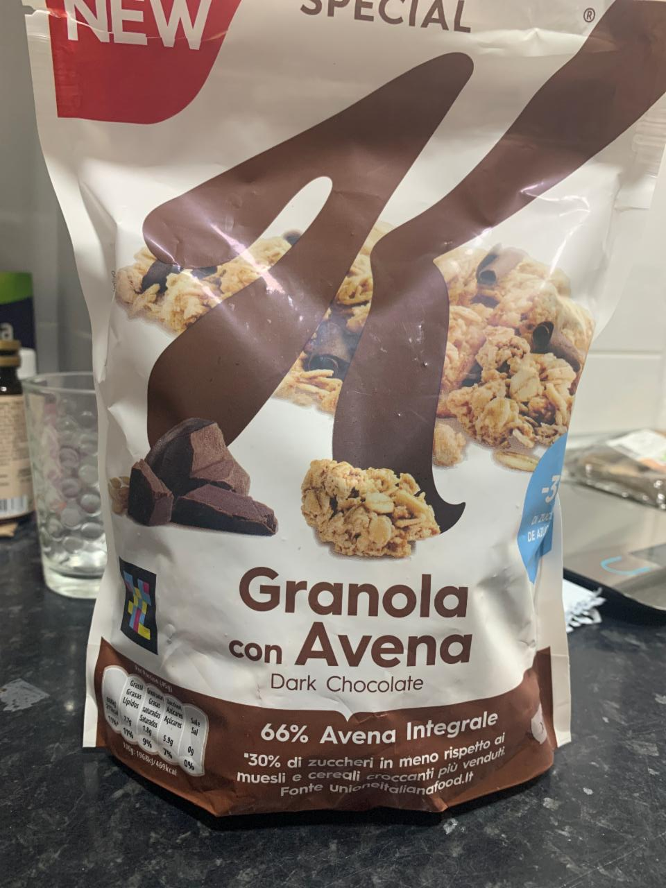 Фото - Granola con Avena dark chocolate гранола с чёрным шоколадом Kellogg's