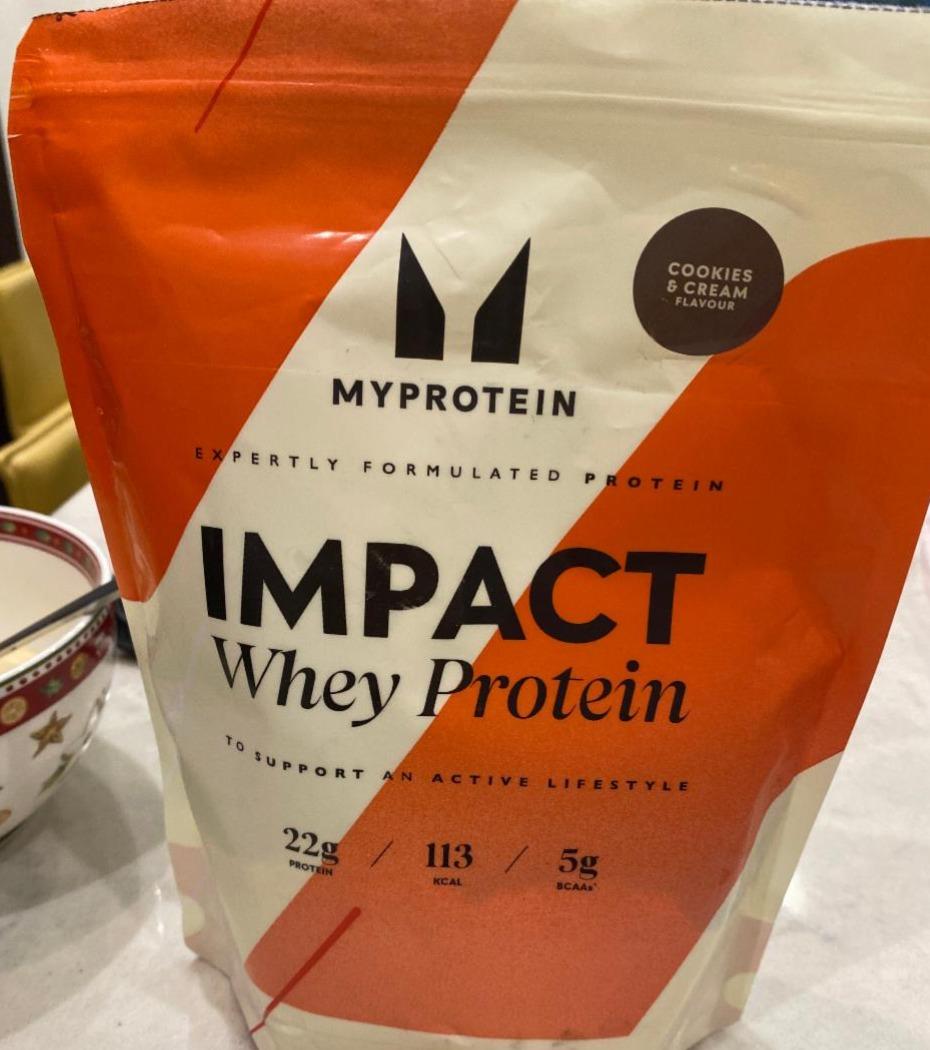 Фото - Impact whey protein cookies&cream Myprotein