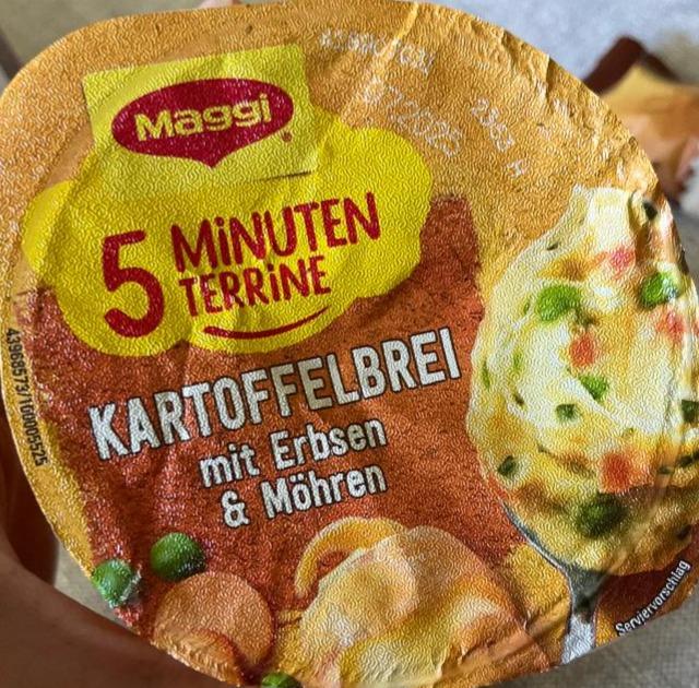 Фото - 5 minuten terrine kartoffelbrei mit Erbsen und Möhren Maggi