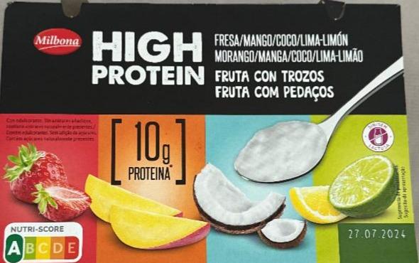 Фото - Йогурт протеиновый High protein Milbona