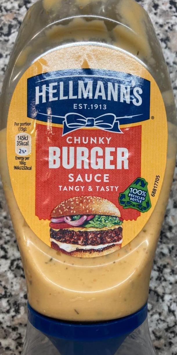 Фото - Chunky Burger Sauce tangy & tasty Hellmann’s