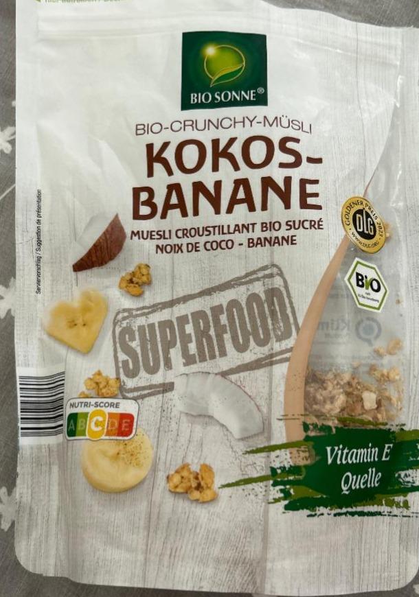 Фото - Bio-crunchy-müsli kokos- banane Bio Sonne