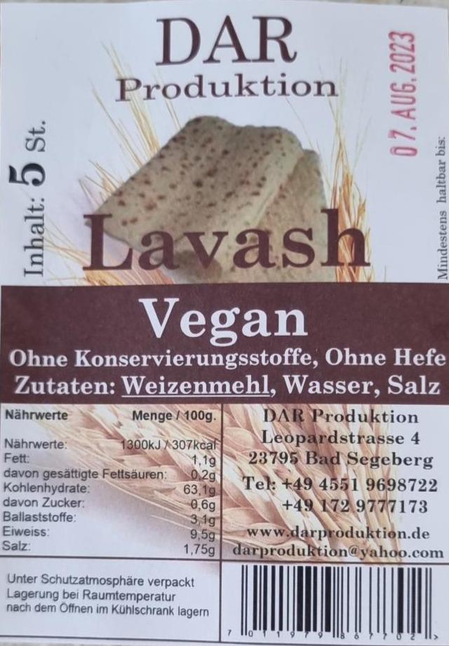 Фото - Lavash vegan Dar Produktion