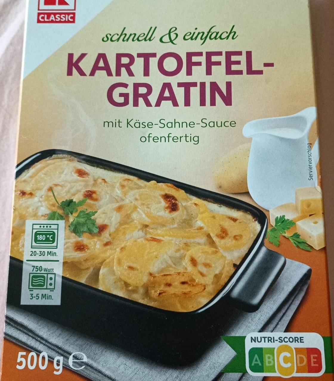 Фото - Kartoffelgratin mit Käse-Sahne-Sauce ofenfertig Kaufland K-Classic