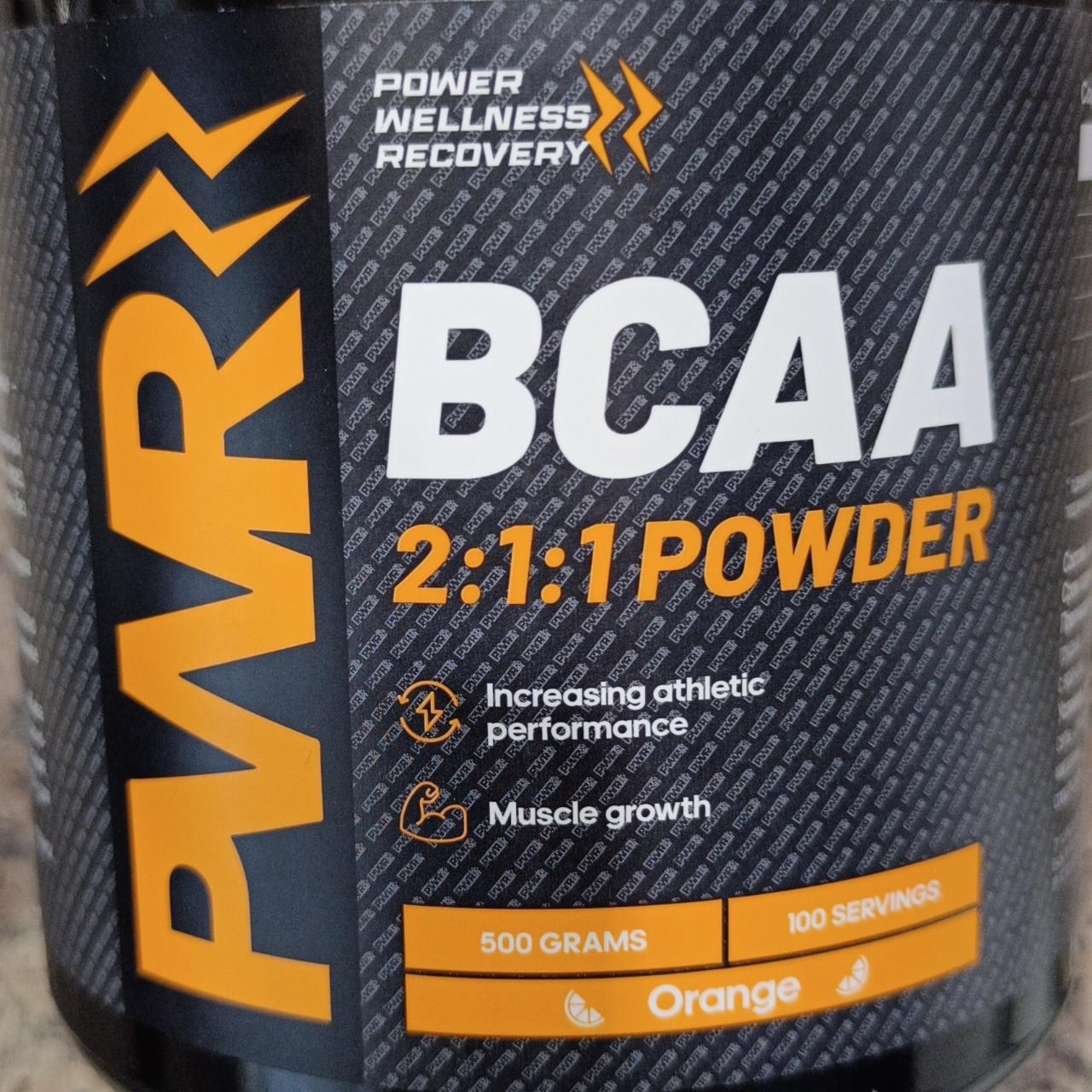 Фото - Power wellness recovery BCAA 2:1:1 powder orange PWR