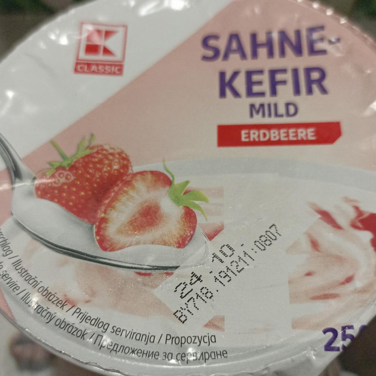 Фото - Sahne-kefir mild erdbeere K-Classic