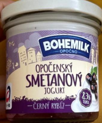 Фото - Opočenský smetanovy jogurt černy rybíz Bohemilk