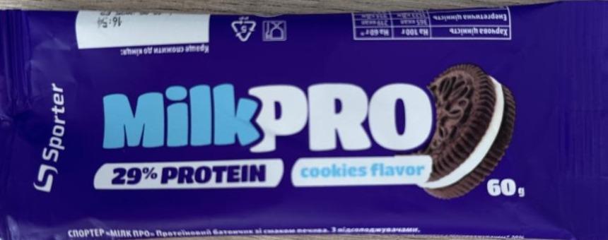 Фото - Milkpro protein cookies flavor Sporter