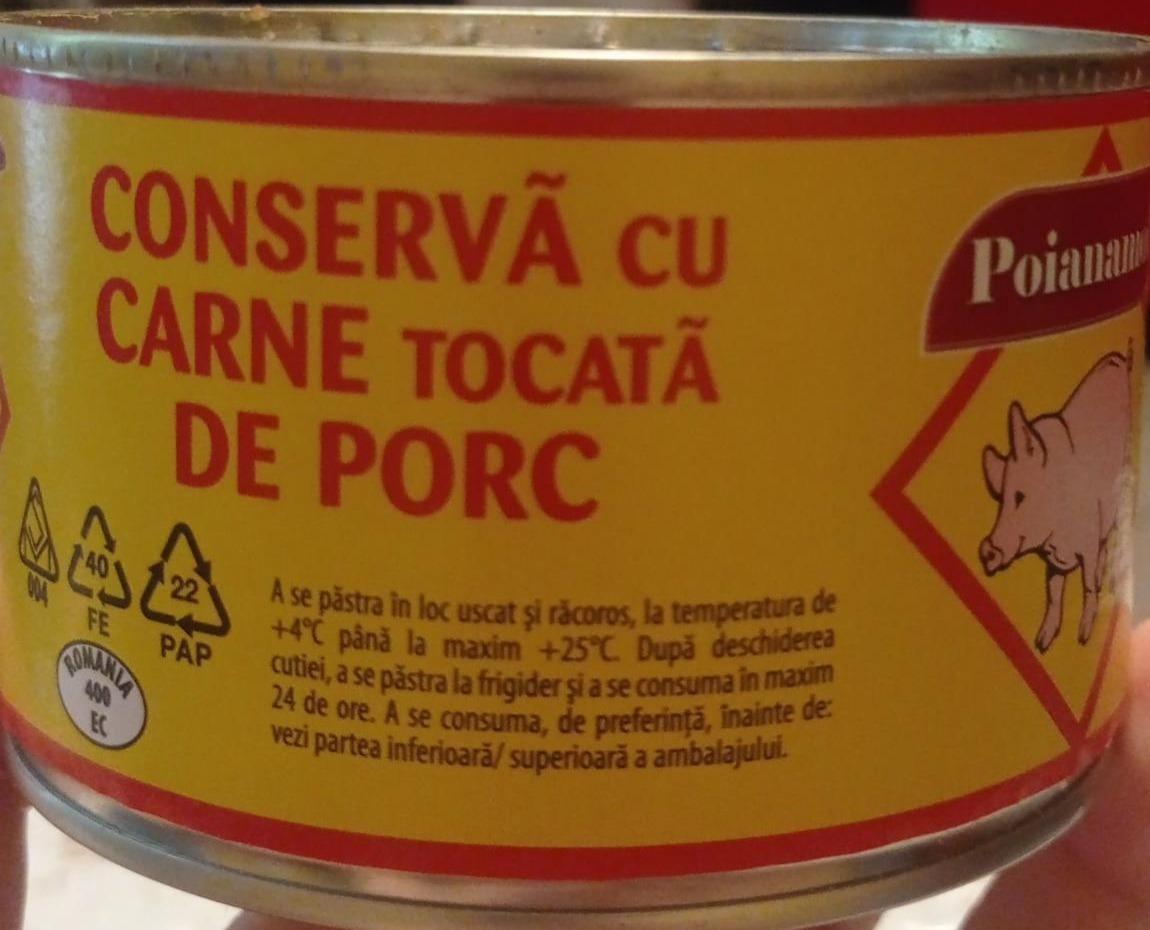 Фото - Conserva cu carne tocata de porc Poianamol