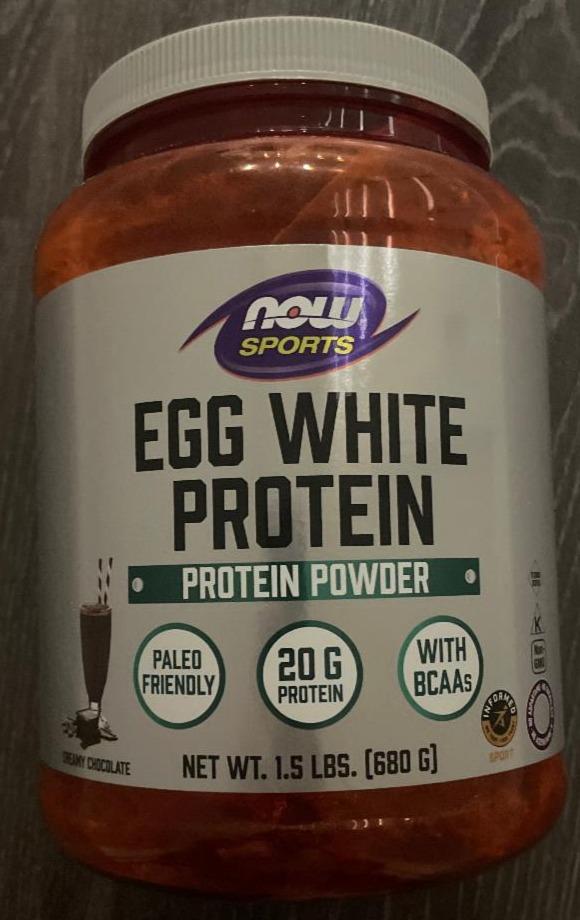 Фото - Egg white protein creamy chocolate Now sports