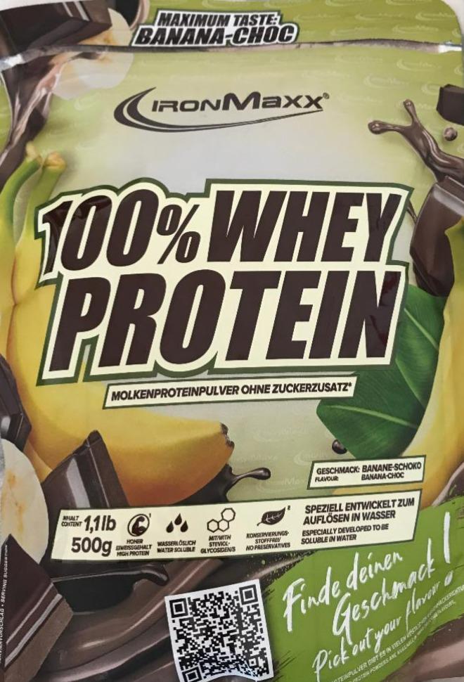 Фото - 100% Whey protein Banana-Choc IronMaxx