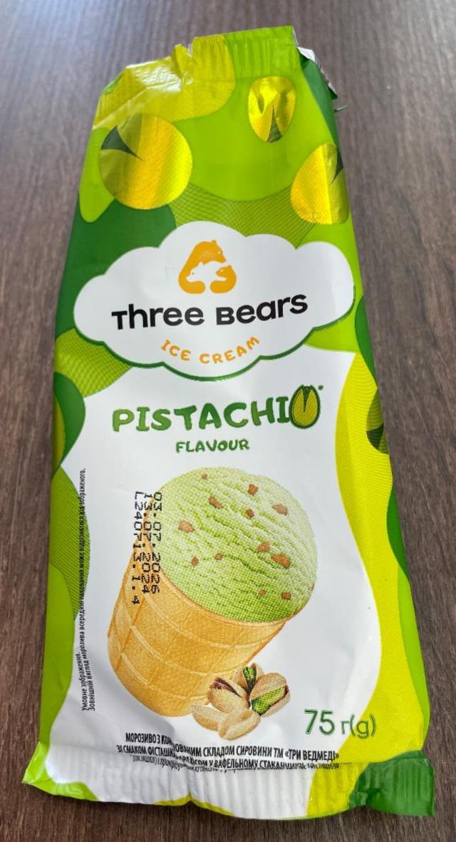 Фото - Мороженое 12% в вафельном стаканчике Pistachio Three bears rs