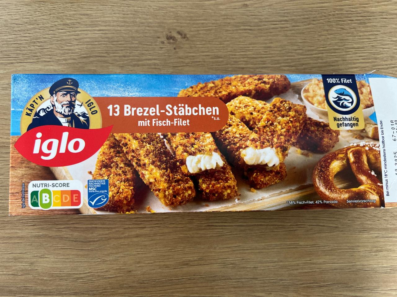 Фото - Brezel-Stäbchen mit Fisch Filet Iglo