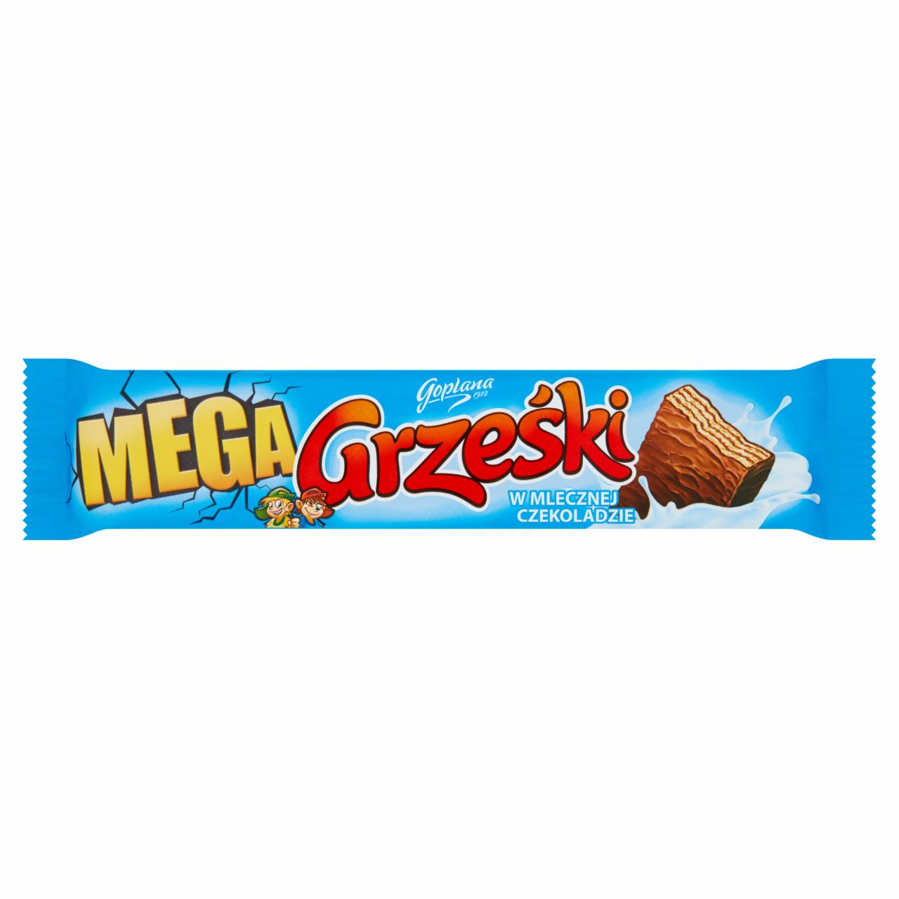 Фото - Вафли Mega Grześki в молочном шоколаде Goplana