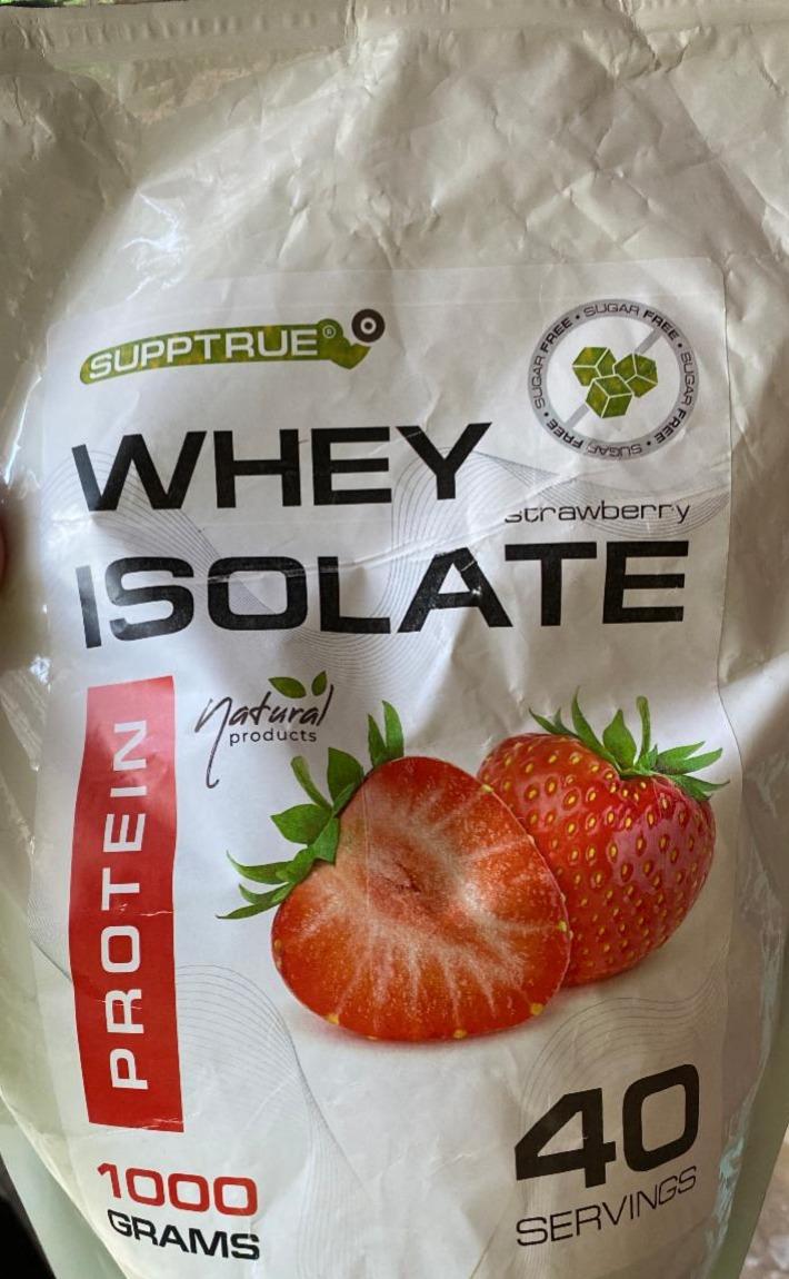 Фото - Whey isolate protein strawberry Supptrue