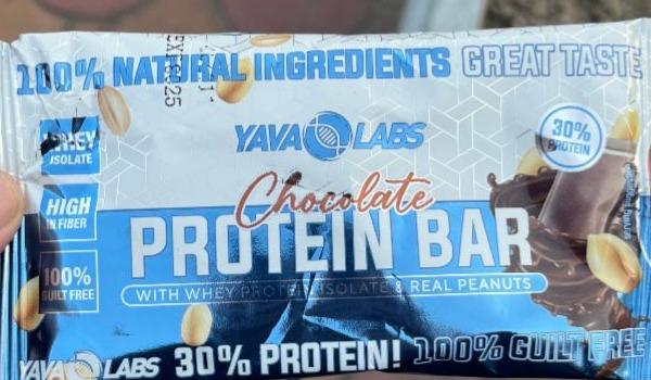 Фото - Chocolate protein bar with wheyprotein isolate & real peanuts Yava Labs