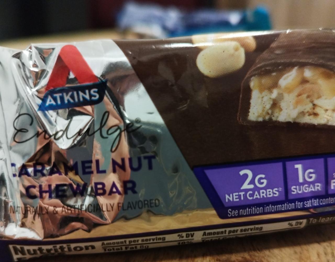 Фото - Caramel nut chew bar Atkins