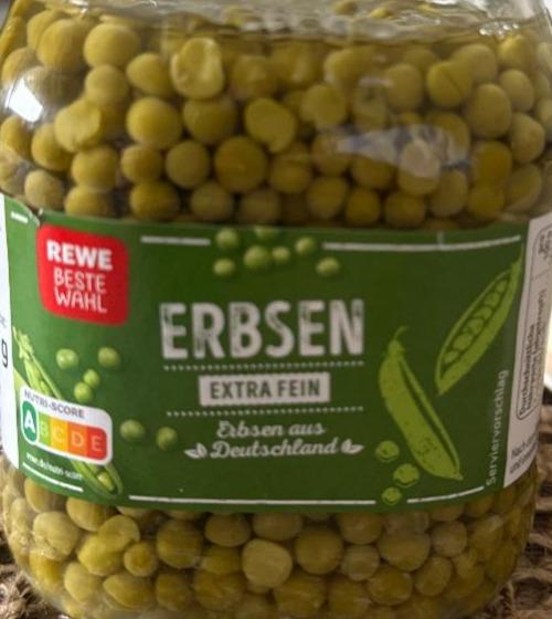 Фото - Erbsen extra fein Rewe beste wahl