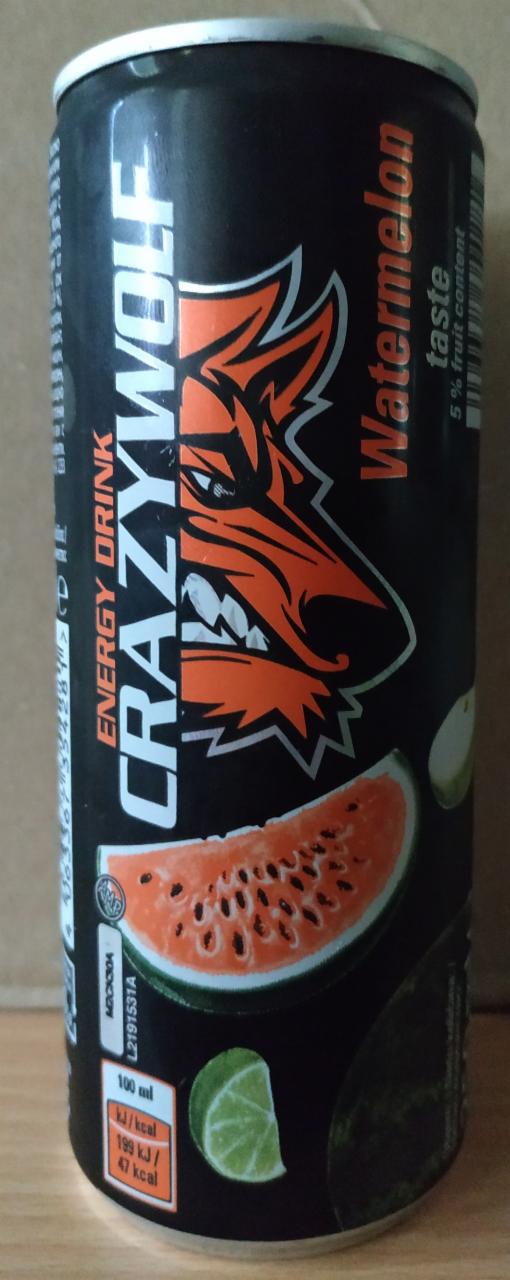 Фото - Energy drink watermelon taste Crazy Wolf