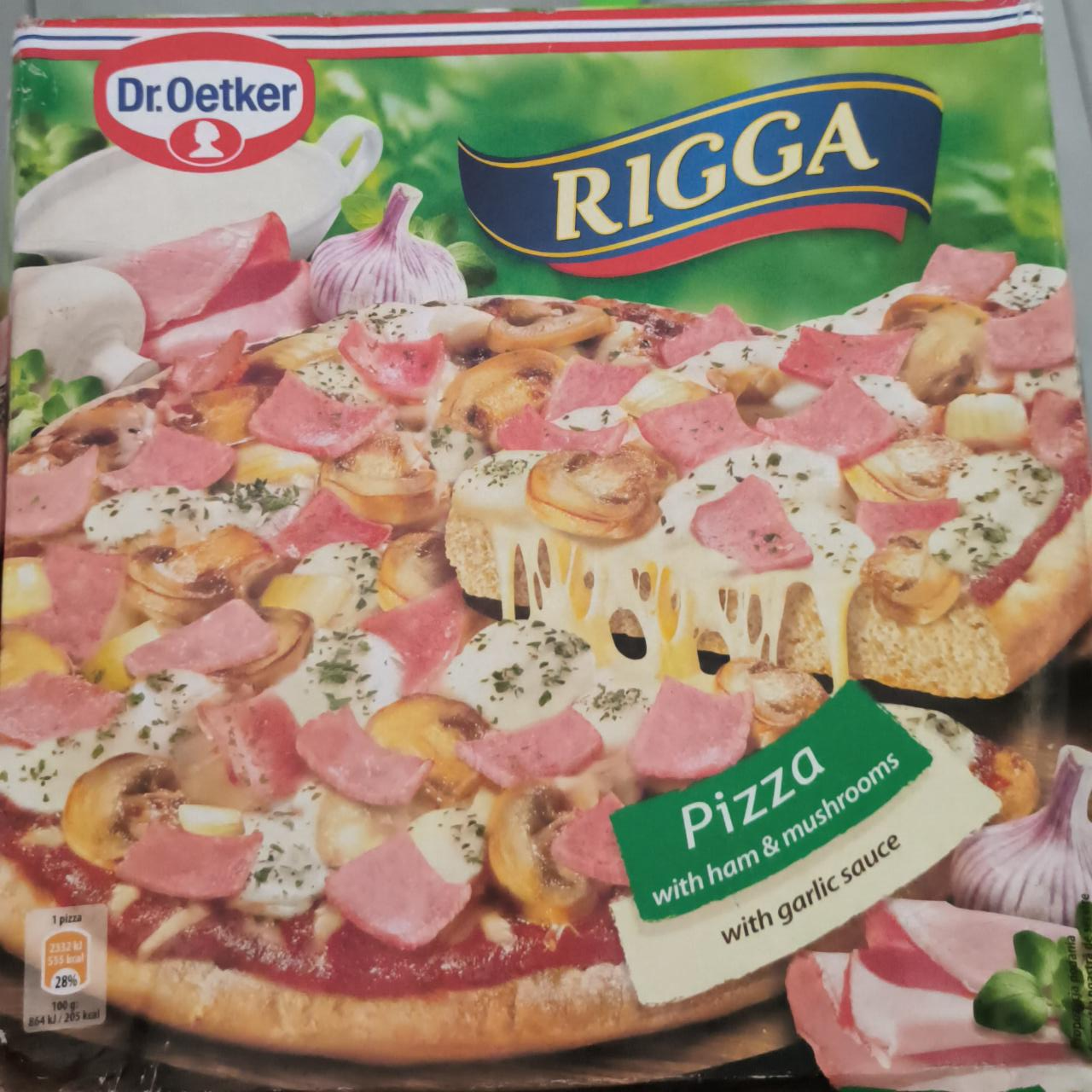 Фото - Pizza with ham&mushrooms Rigga Dr.Oetker