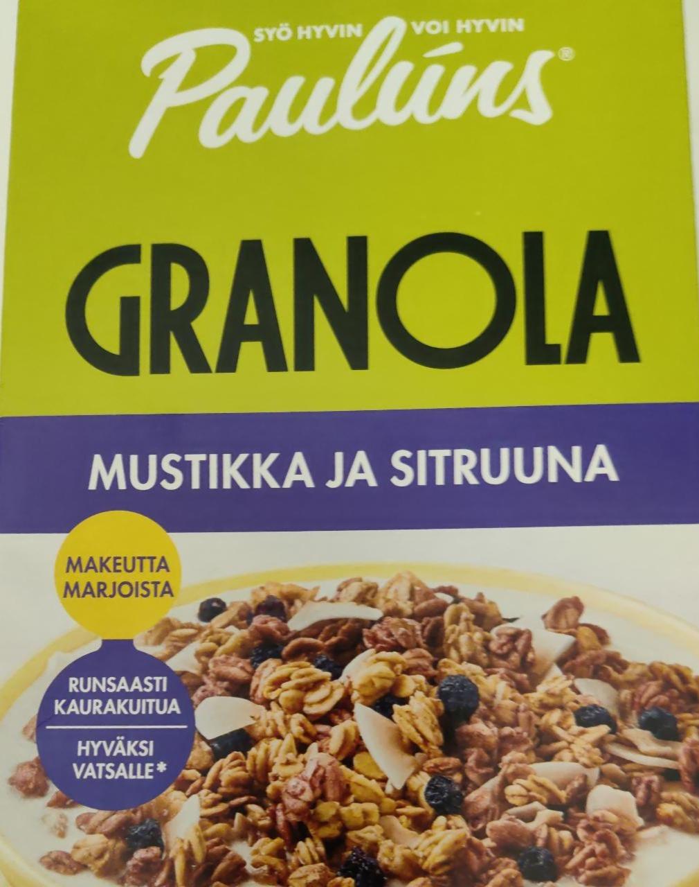 Фото - Granola mustikka ja sitruuna Paulúns