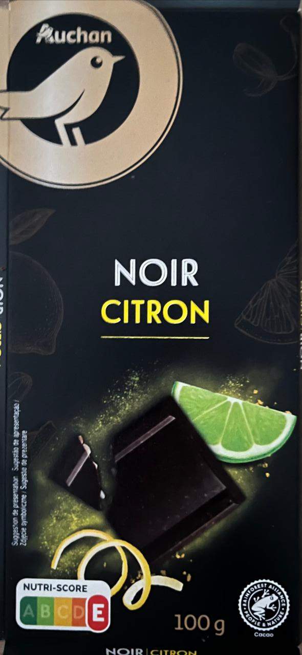 Фото - Czekolada Noir Citron Auchan