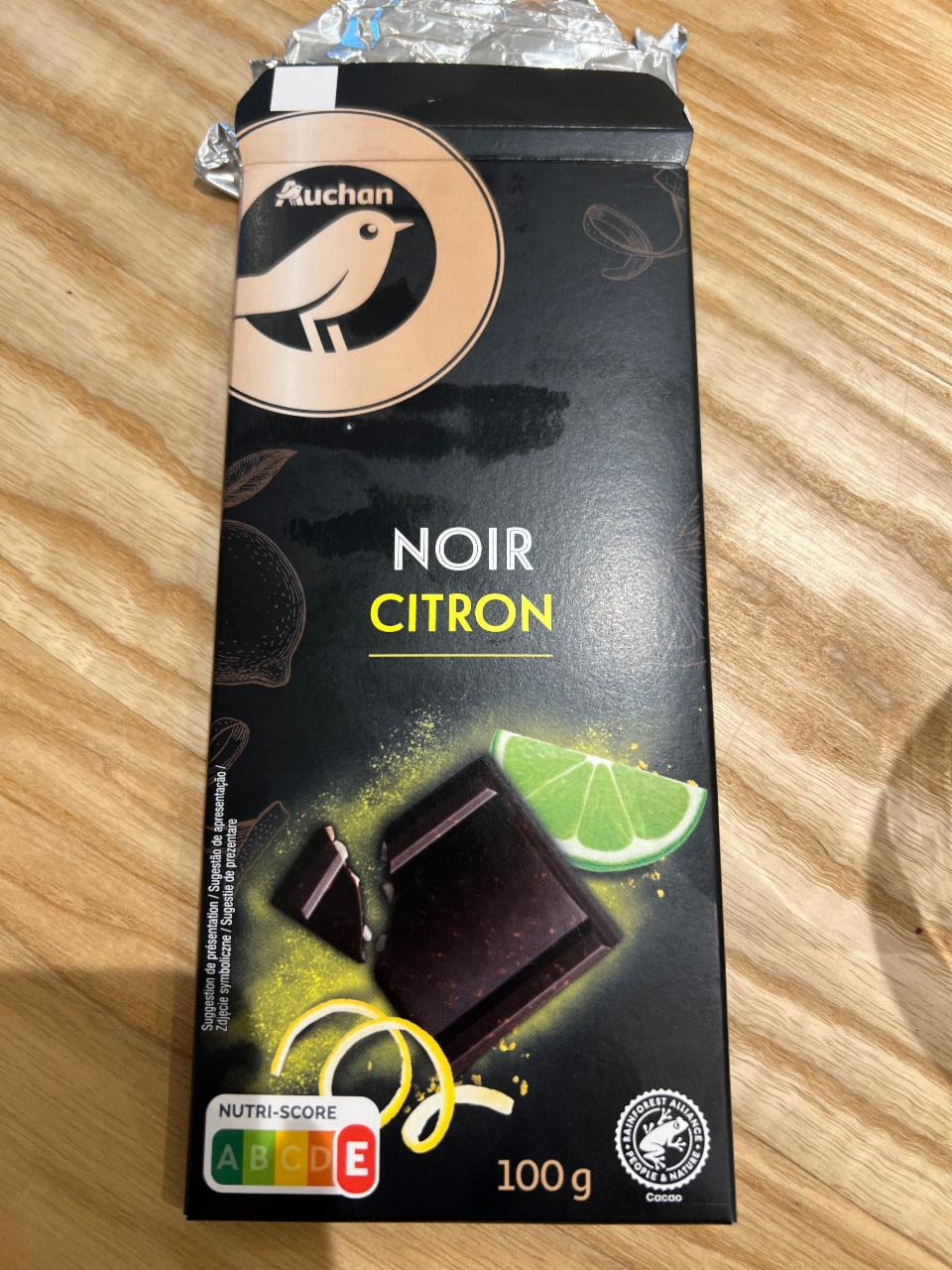 Фото - Czekolada Noir Citron Auchan