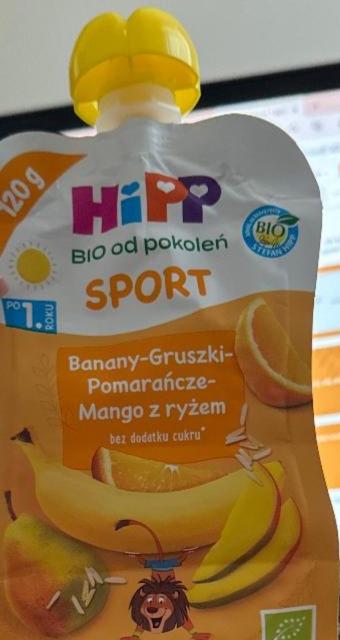 Фото - Banana-Gruszki-Pomarancze-Mango z ryzem Hipp Sport