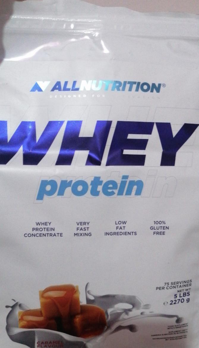 Фото - Whey protein chocolate nougat caramel Allnutrition