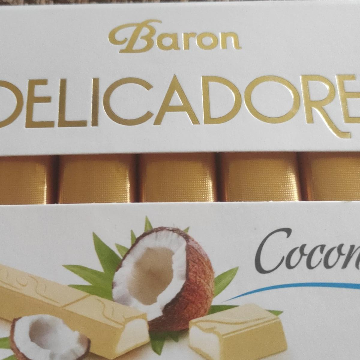 Фото - Шоколад белый с кокосовой начинкой Delicadore Baron