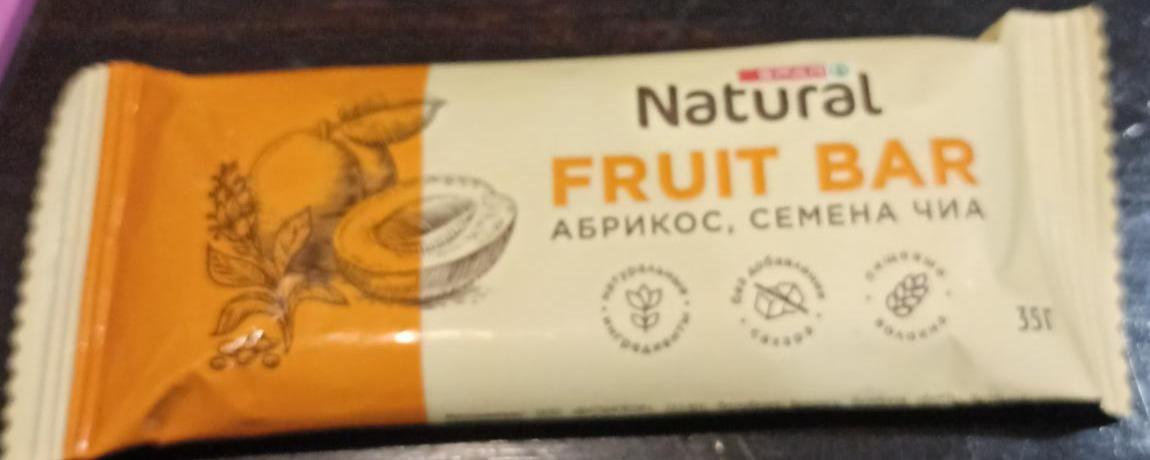 Фото - Батончик фруктово-зерновой Абрикос Семена чиа Fruit bar Spar Natural