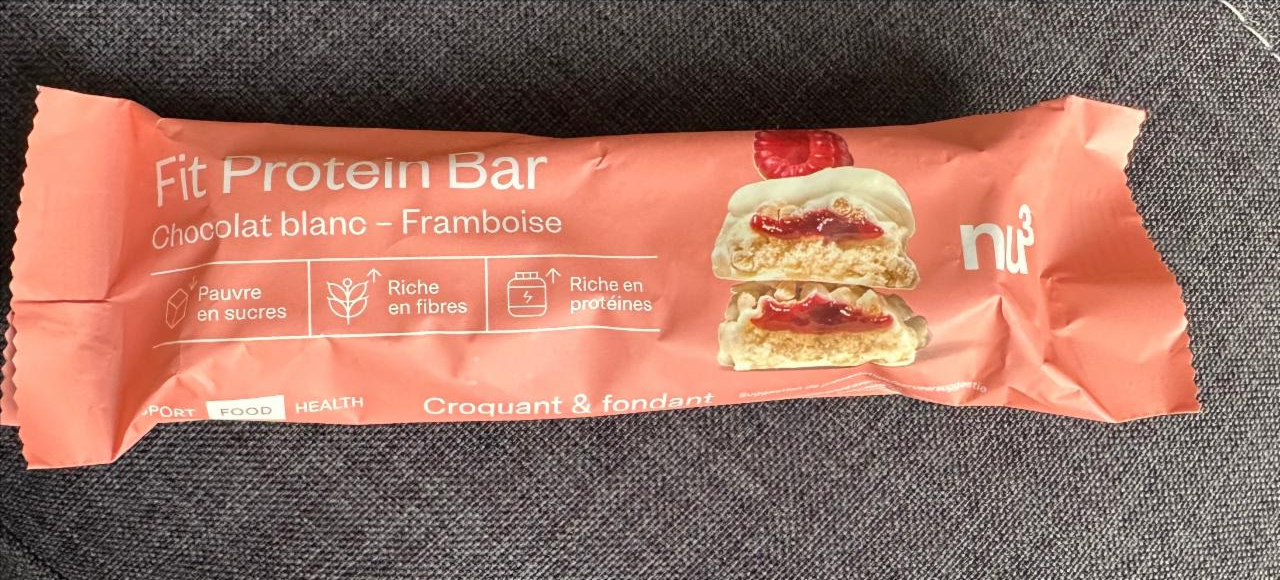 Фото - Fit protein bar chocolat blanc framboise Nu3