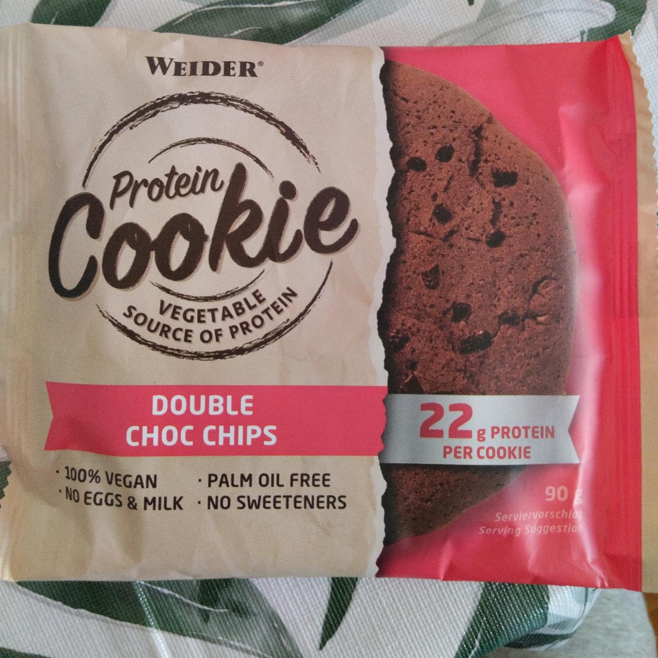 Фото - Печенье протеиновое Double Choc Chips Protein Cookie Weider