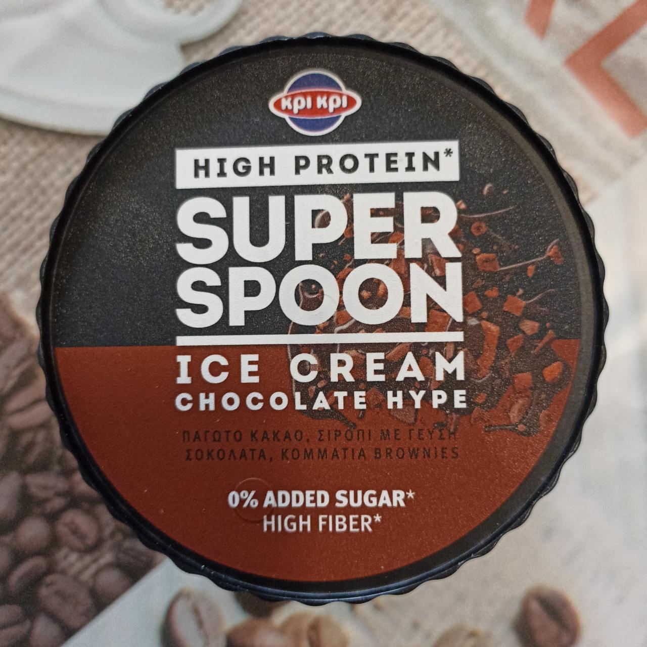 Фото - Super Spoon Ice Cream Chocolate Hype High Protein Kri Kri