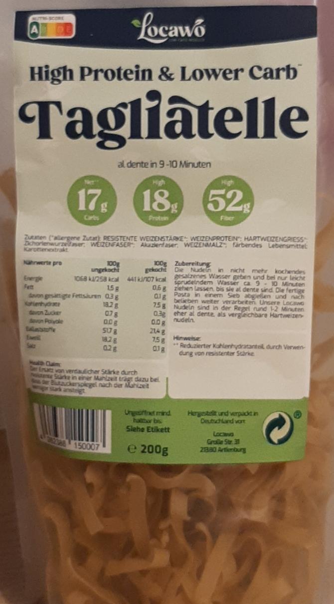 Фото - High Protein & Low Carb Pasta Tagliatelle Locawo