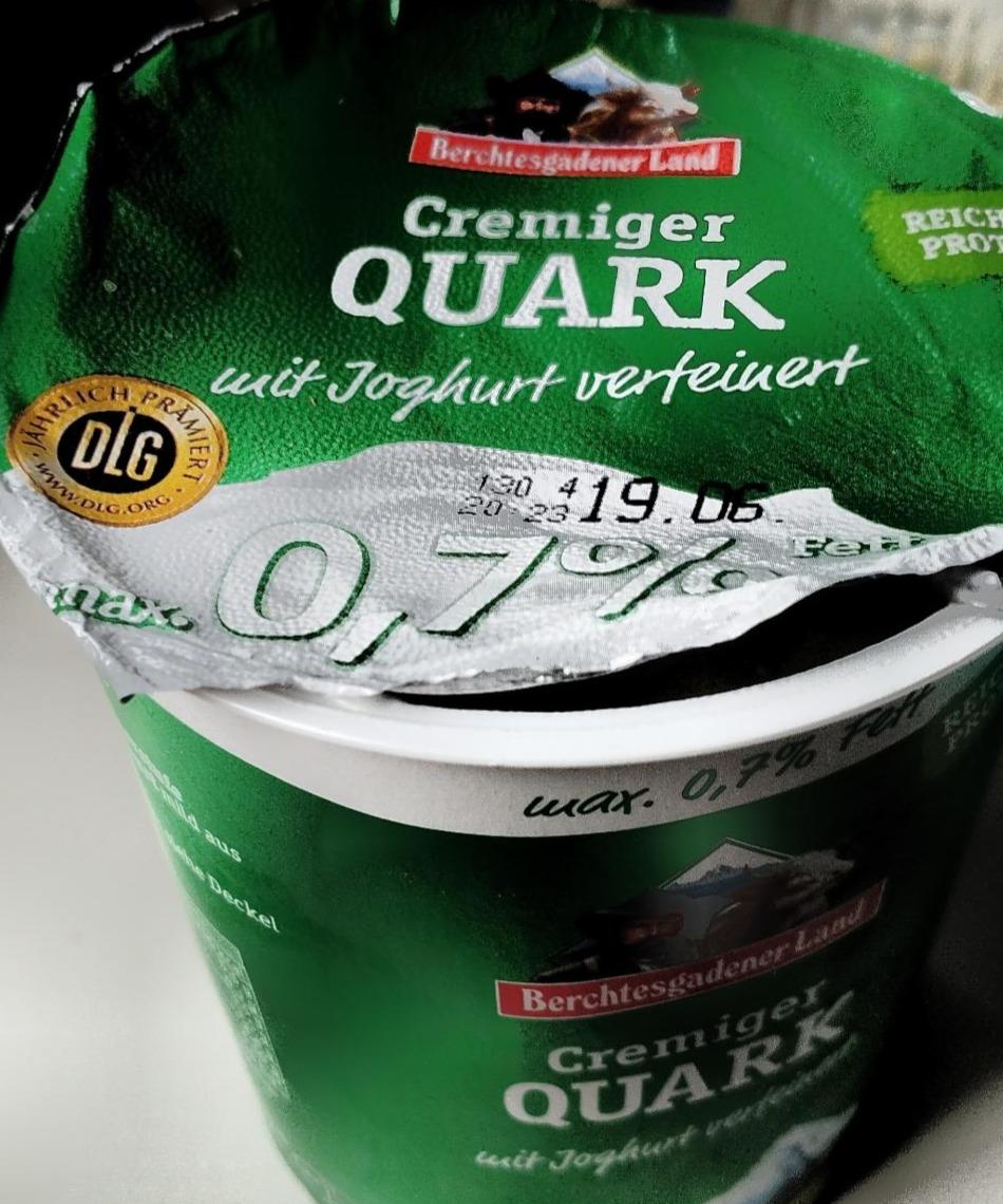 Фото - Cremiger quark wit joghurt verfeiuert 0.7% Berchtesgadener Land