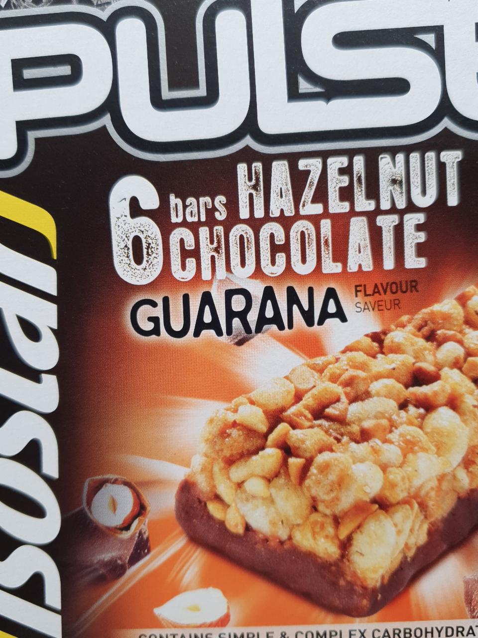 Фото - Isostar 6 bars hazelnut chocolate guarana flavour saveur Pulse