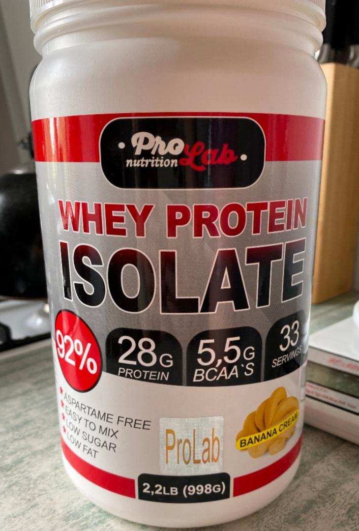 Фото - Whey Protein 92% Isolate banana cream ProLab Nutrition