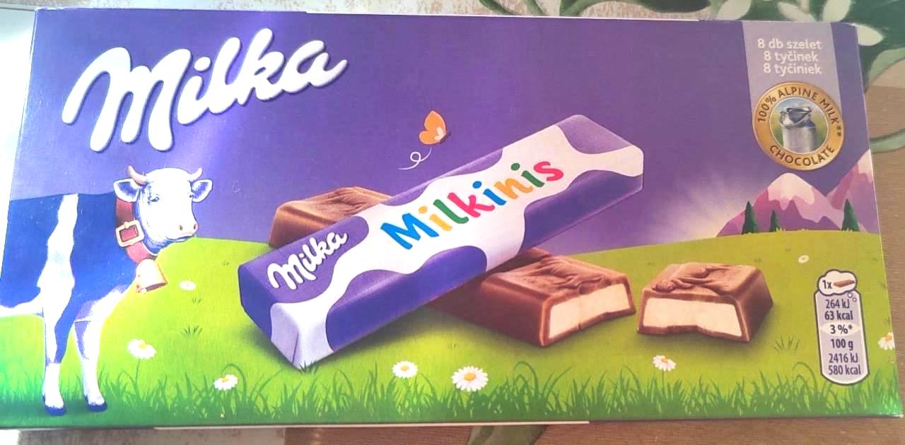 Фото - Шоколад с молочной начинкой Milka Milkinis