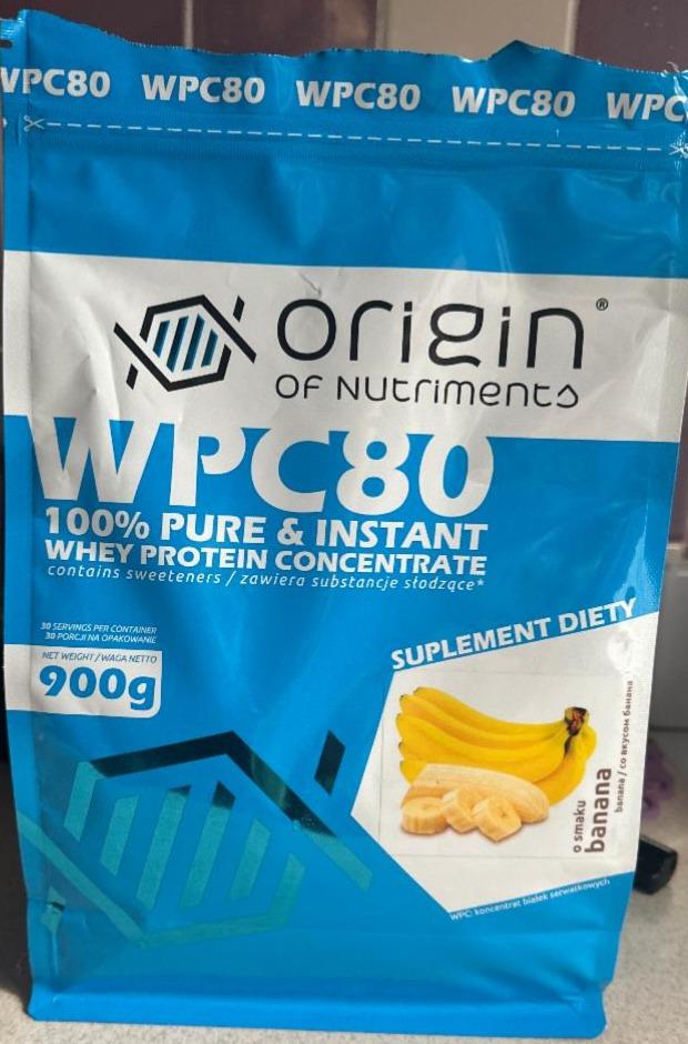 Фото - Протеин Wpc 80 Banan Origin Of Nutriments