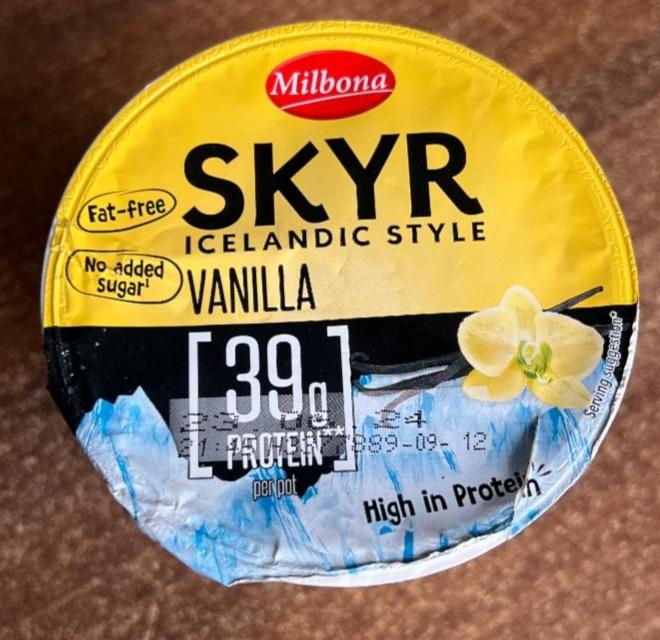 Фото - Skyr vanilla 39g protein yogurt Milbona