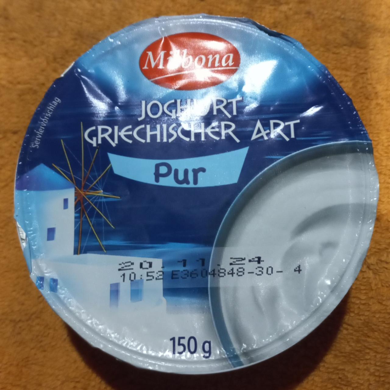 Фото - Joghurt Griechisher Art Pur Milbona