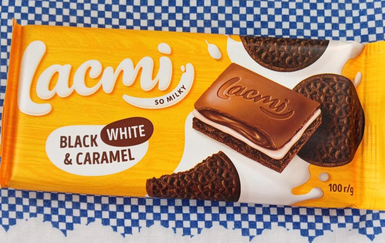 Фото - Шоколад молочный с печеньем какао и карамелью Black White&Caramel Lacmi Roshen