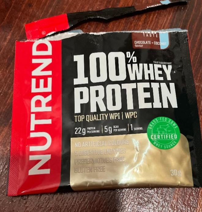 Фото - 100% whey protein chocolate + coconut (čokoláda + kokos) Nutrend