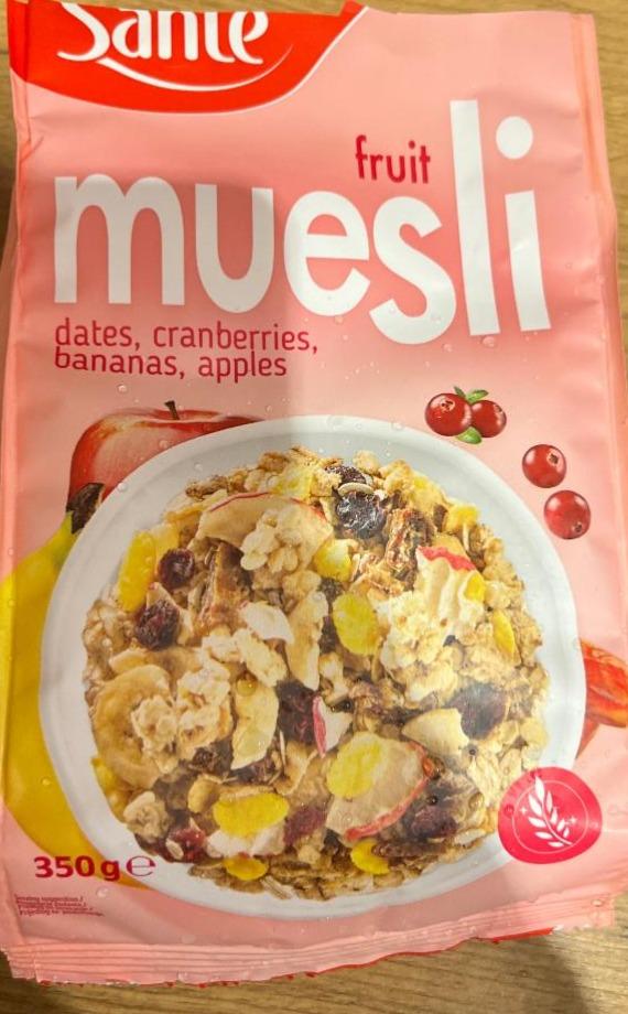 Фото - Fruit muesli dates, cranderries, bananas, apples Sante