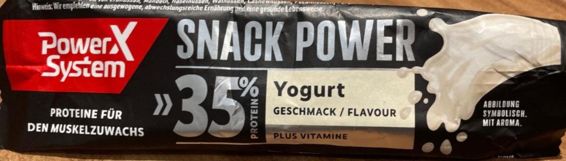 Фото - Snack power 35% protein yogurt geschmack Power X System