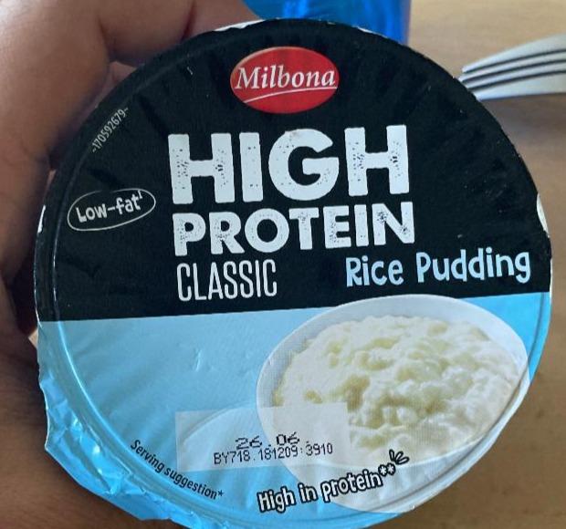 Фото - High protein classic rice pudding Milbona