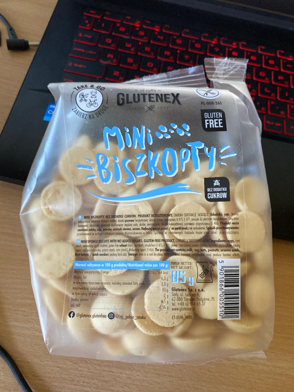 Фото - Mini Biszkopty bez dodatku cukrów Glutenex